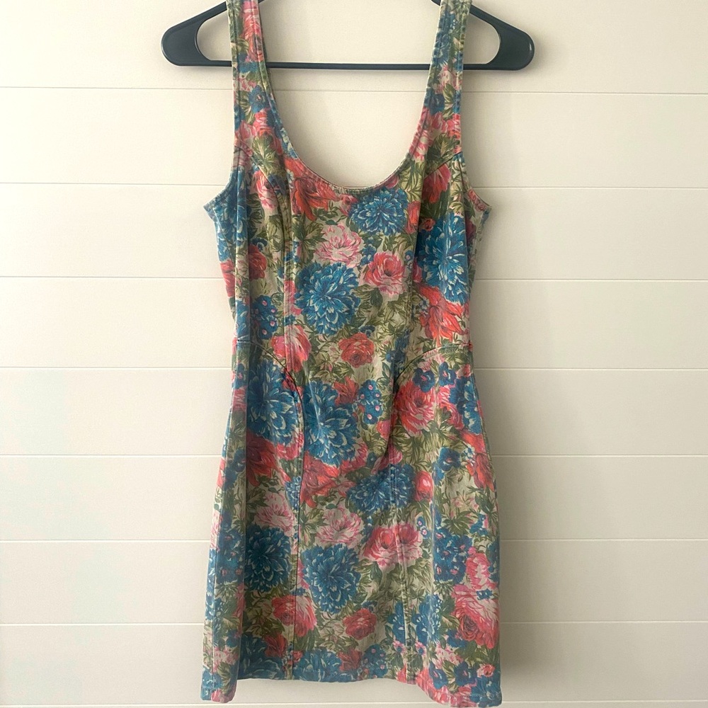 RVCA zip up floral minidress